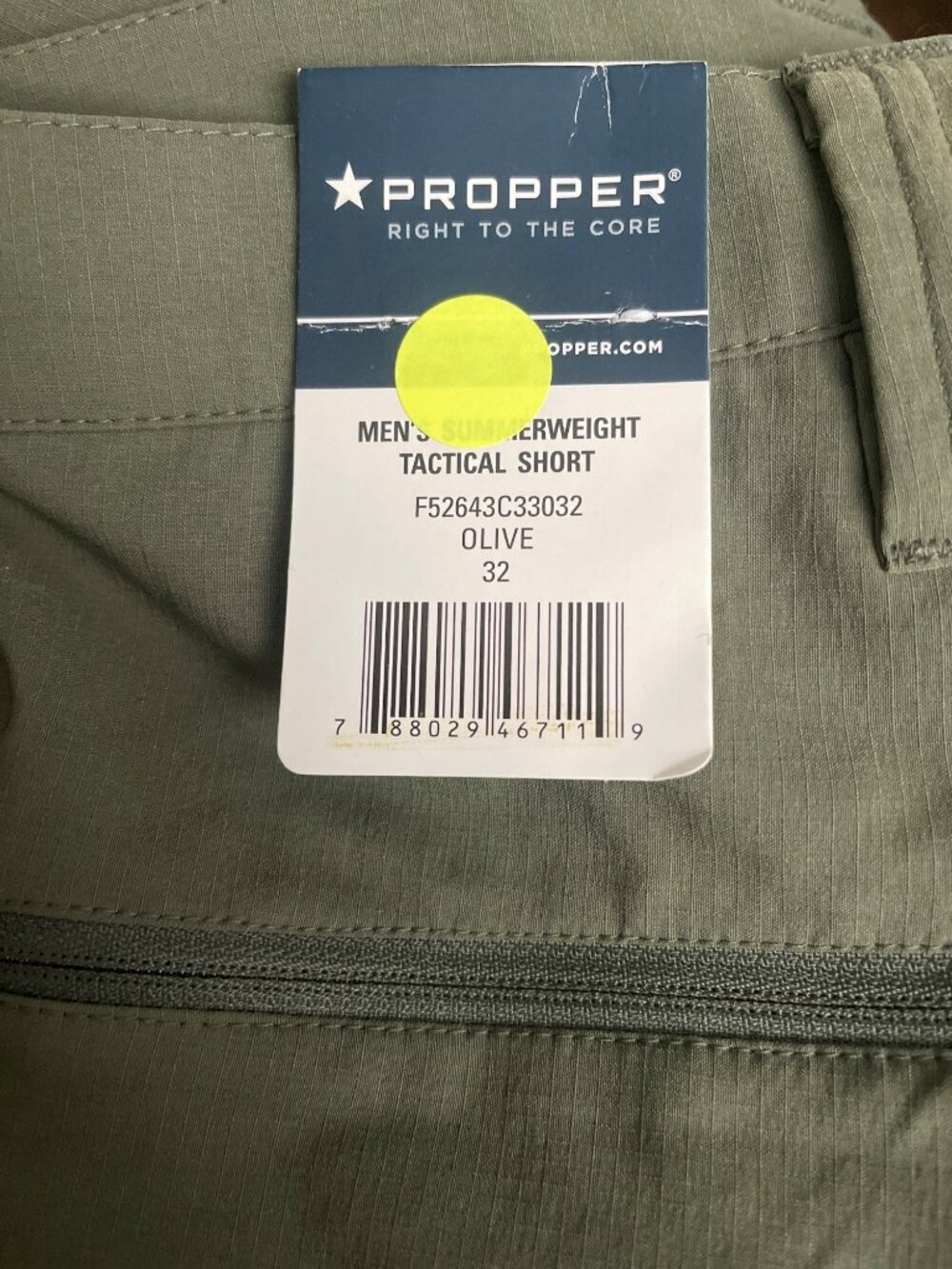 NWT Propper Mens Summerweight Tactical Short Sz 32 Olive Green F5264 - Picture 9 of 9